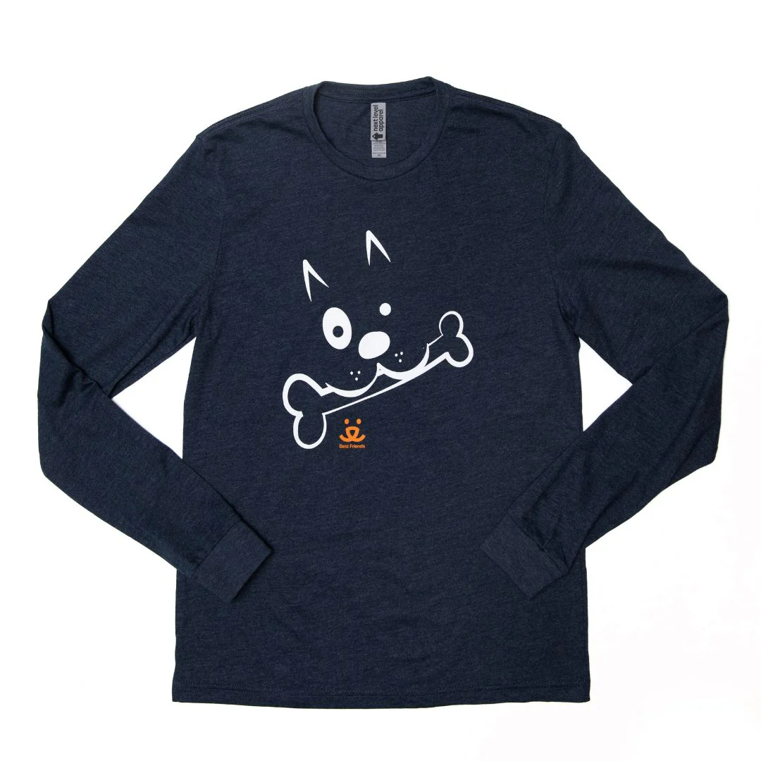 Dog With Bone Long Sleeve Unisex T-shirt