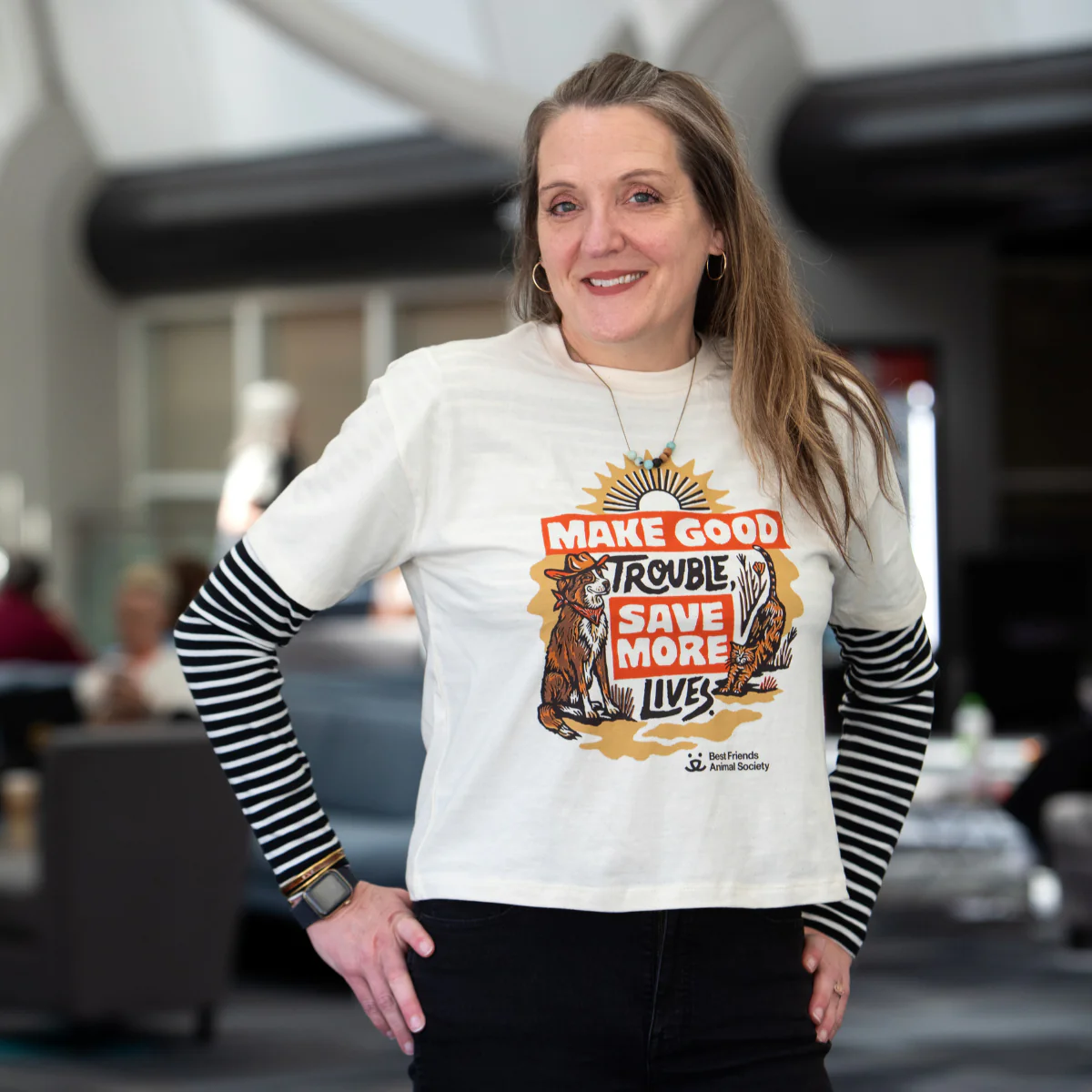 Good Trouble Women's Boxy T-shirt - Image 6