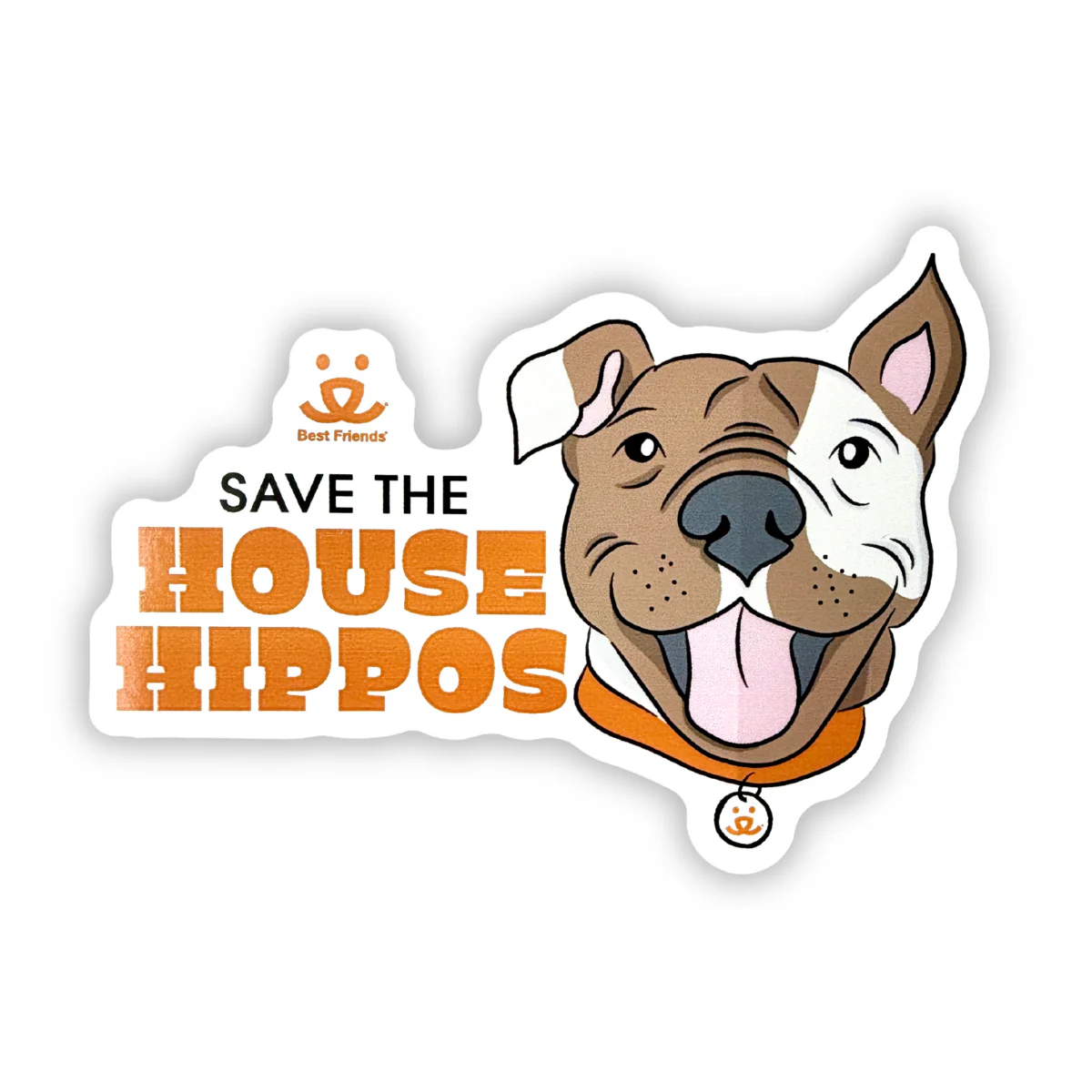 Save the House Hippos Sticker