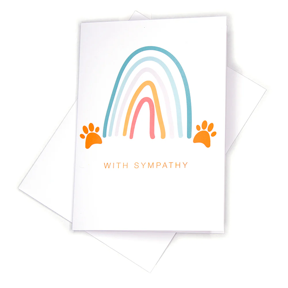 Sympathy Card, Blank Inside Greenery Dog - Image 3