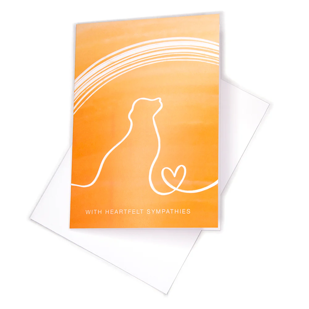 Sympathy Card, Blank Inside Greenery Dog - Image 4