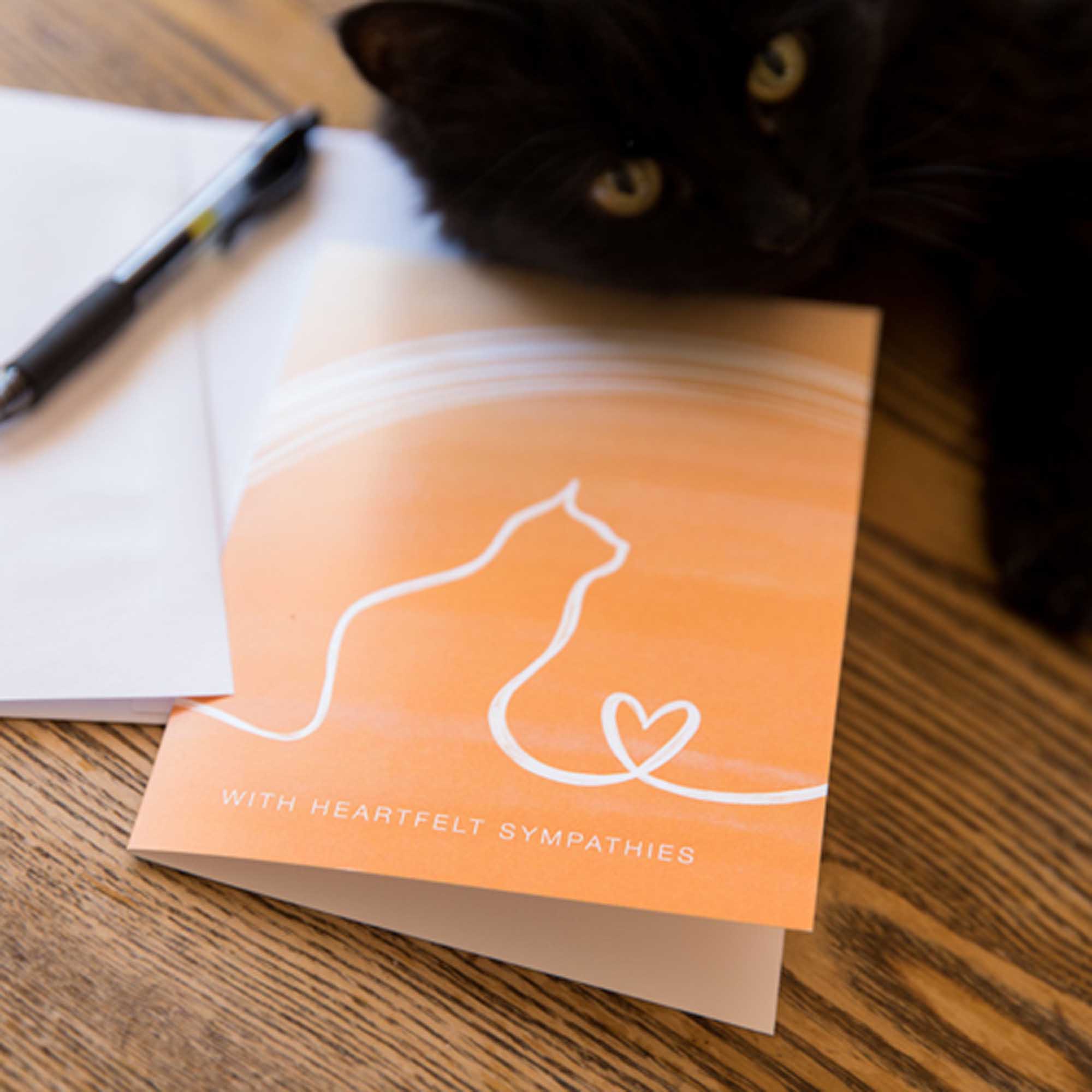 Sympathy Card, Blank Inside Greenery Dog - Image 5